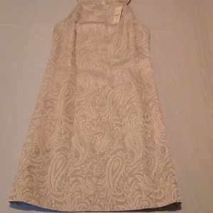 Ann Taylor Loft Dress shift dress silver Sz 4